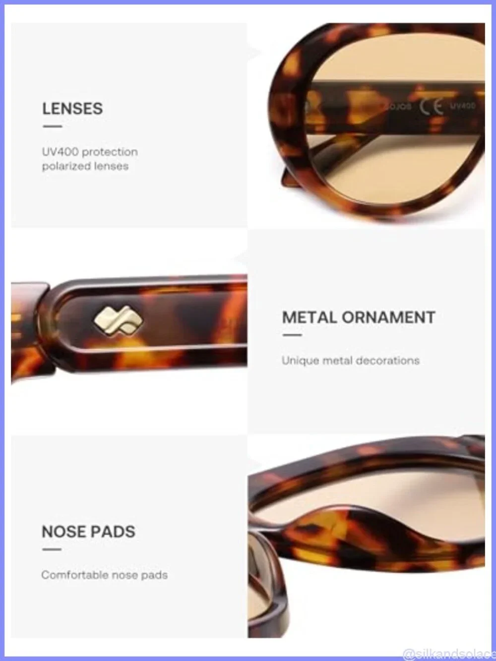Oversized Polarized Aviator Sunglasses UV400 TAC Lens Unisex